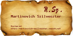 Martinovich Szilveszter névjegykártya